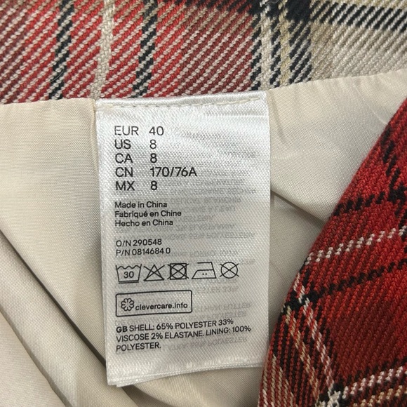 Plaid A Line skirt from H&M - Picture 2 of 2
